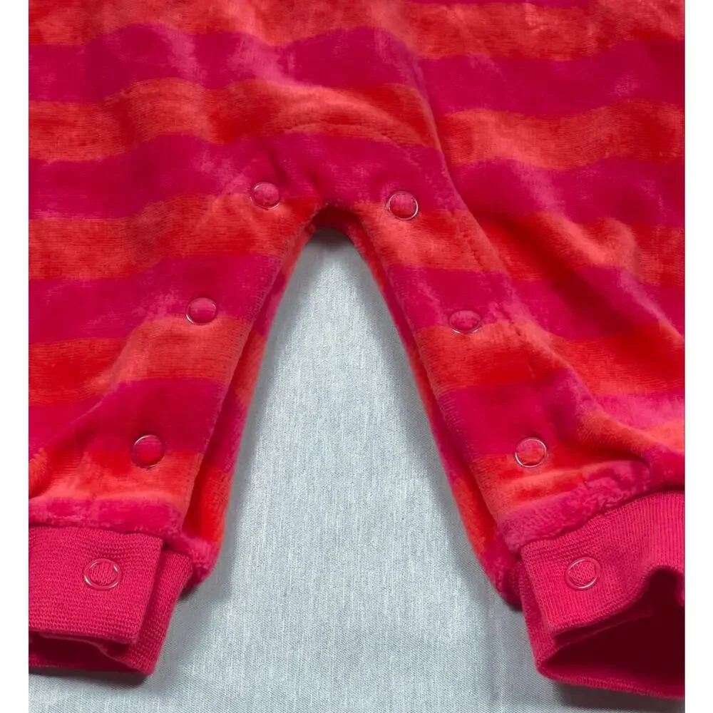 Vintage NWT Carter's Eric Carle Velour Hungry Caterpillar Romper 6 9M Red Baby